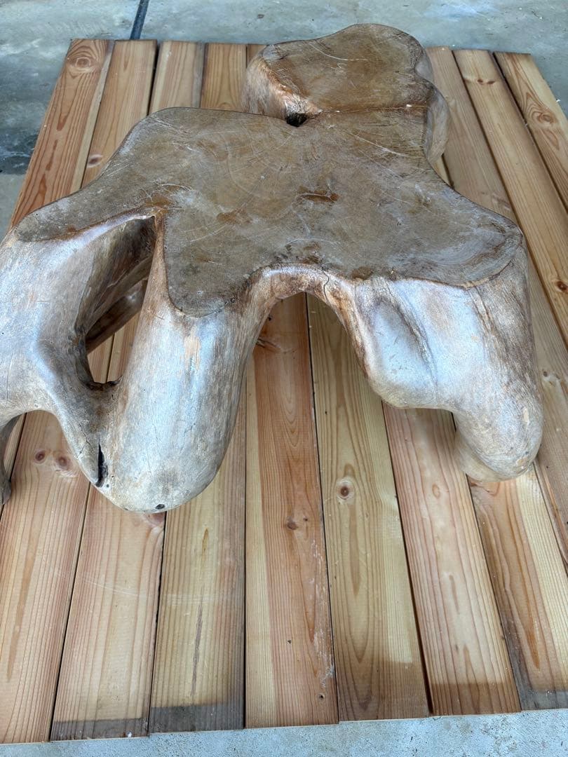 最終値下げ！自然形状の座卓　昭和レトロ　アンティーク　一枚板　座卓　ローテーブル