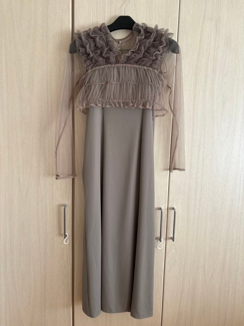 atlo オケージョンドレス　袖あり&ミモレ丈同窓会3点セットセレモニー結婚式