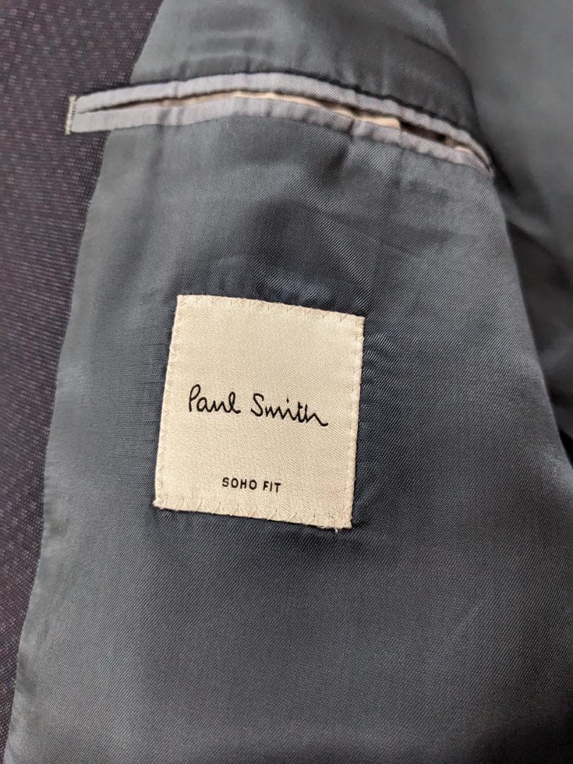 ポールスミス x レダ/ドット調刺繍２Bジャケット×スラックス/光沢裏地/美品