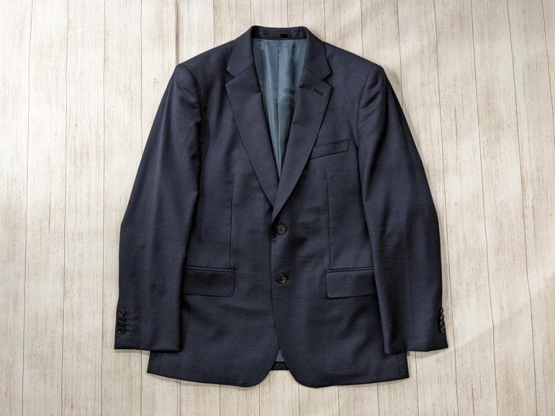 ポールスミス x レダ/ドット調刺繍２Bジャケット×スラックス/光沢裏地/美品