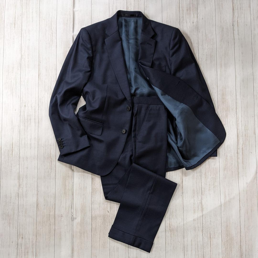 ポールスミス x レダ/ドット調刺繍２Bジャケット×スラックス/光沢裏地/美品