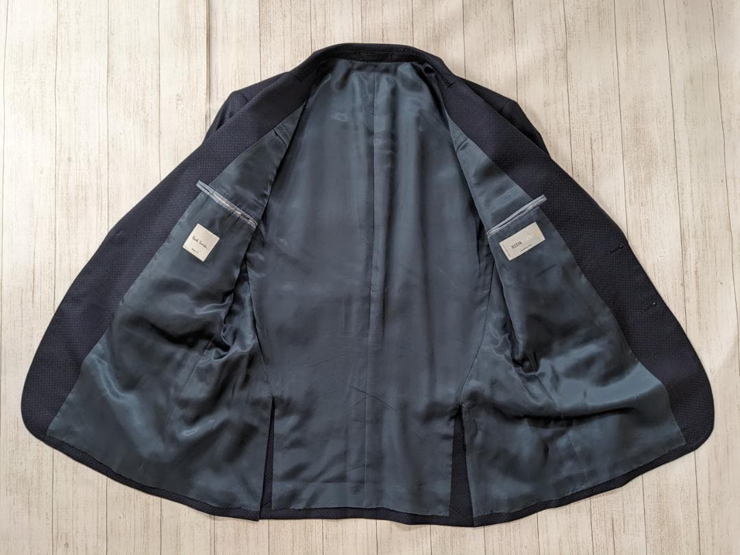 ポールスミス x レダ/ドット調刺繍２Bジャケット×スラックス/光沢裏地/美品