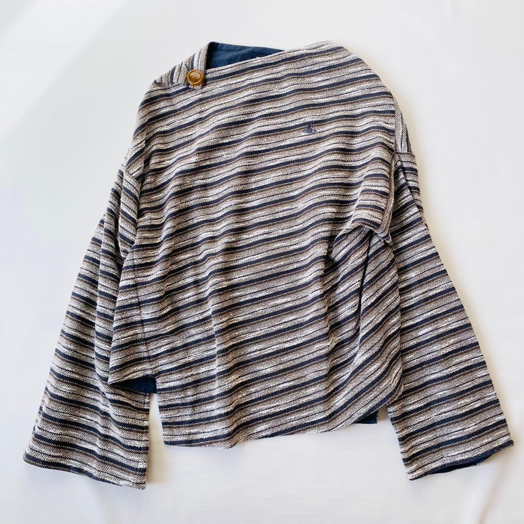 【美品】ヴィヴィアンウエストウッド　プルオーバー 変形カットソー　オーブ刺繍　M