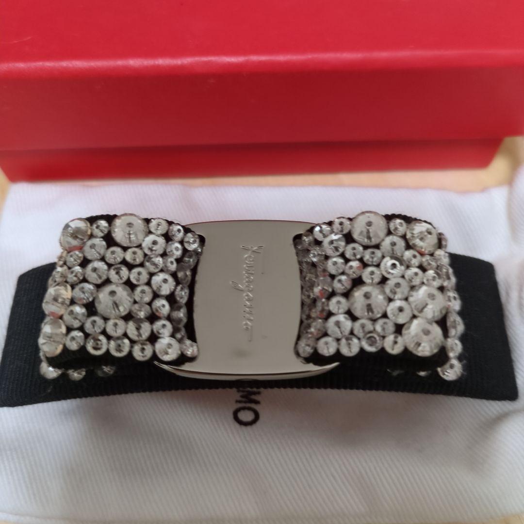 美品　FERRAGAMO フェラガモ　ビジュー装飾 ヘアピン　バレッタ