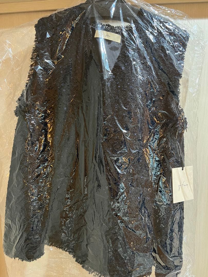 Heve ツイードジレ　ネイビー