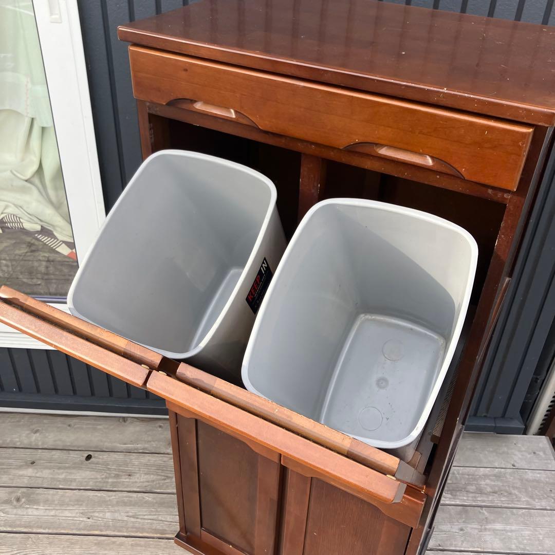 北欧レトロ 4分別 木製ダストボックス ゴミ箱 レトロ ビンテージ ヴィンテージ