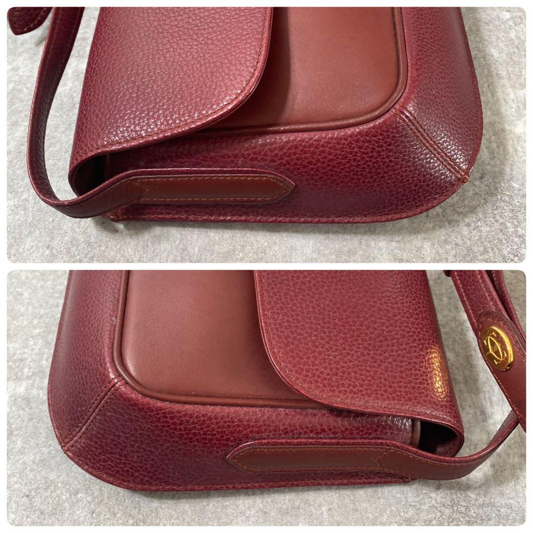 美品 カルティエ マストライン ポシェット　ショルダーバッグ 斜め掛け