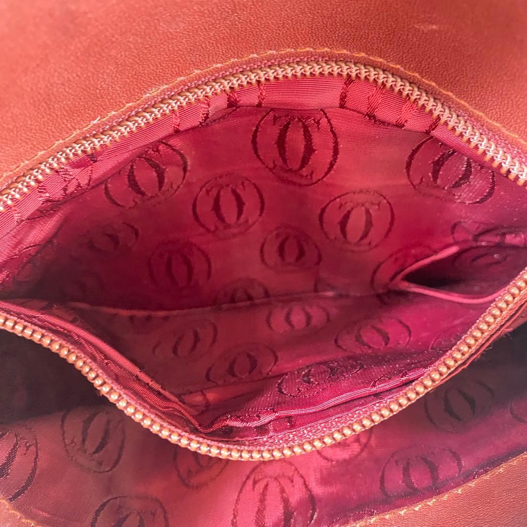 美品 カルティエ マストライン ポシェット　ショルダーバッグ 斜め掛け