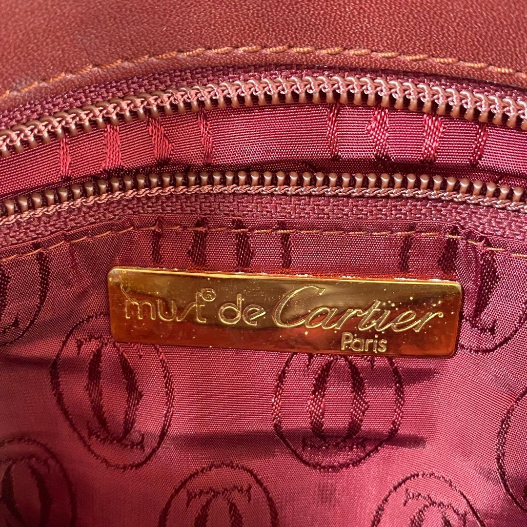 美品 カルティエ マストライン ポシェット　ショルダーバッグ 斜め掛け