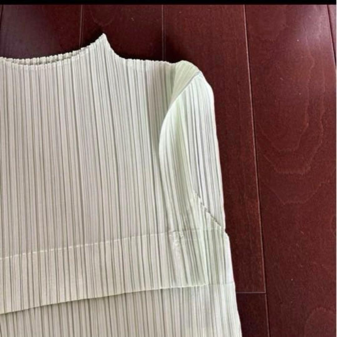 プリーツプリーズMONTHLY JUNE ワンピースWHITE GREEN3