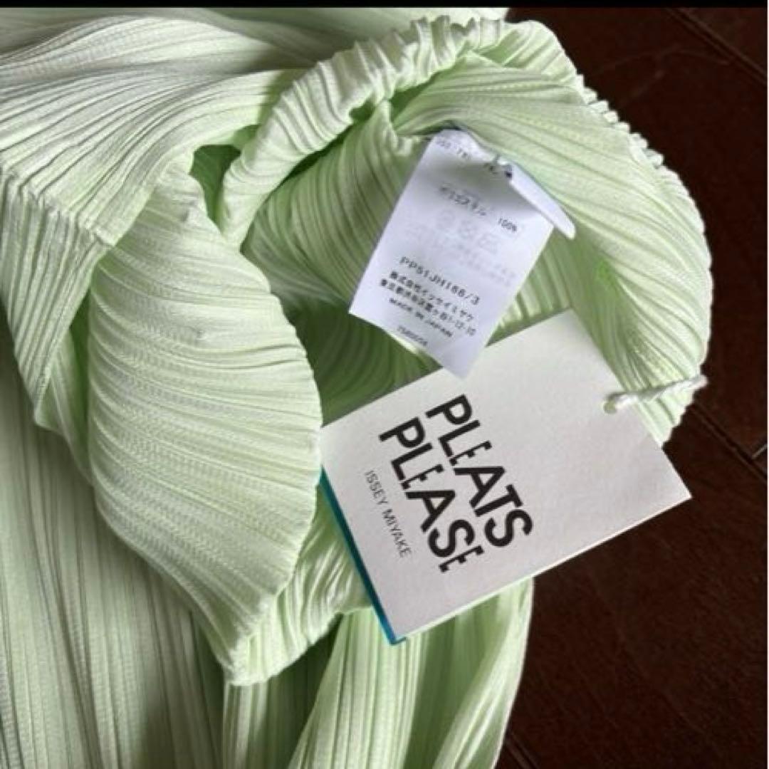 プリーツプリーズMONTHLY JUNE ワンピースWHITE GREEN3