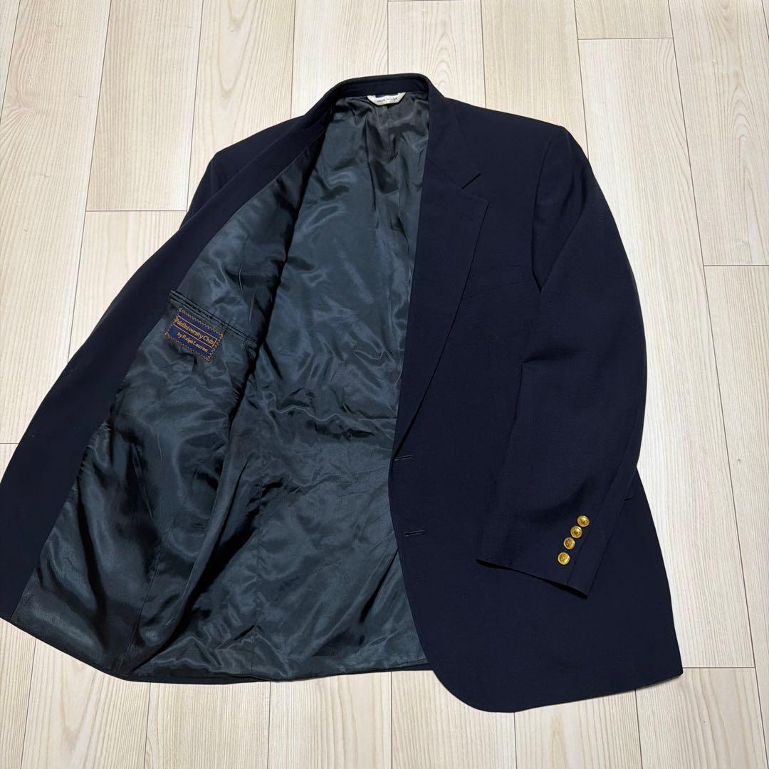 き*ち様 80s ポロユニバーシティクラブ　紺ブレザー　ポロバイラルフローレン