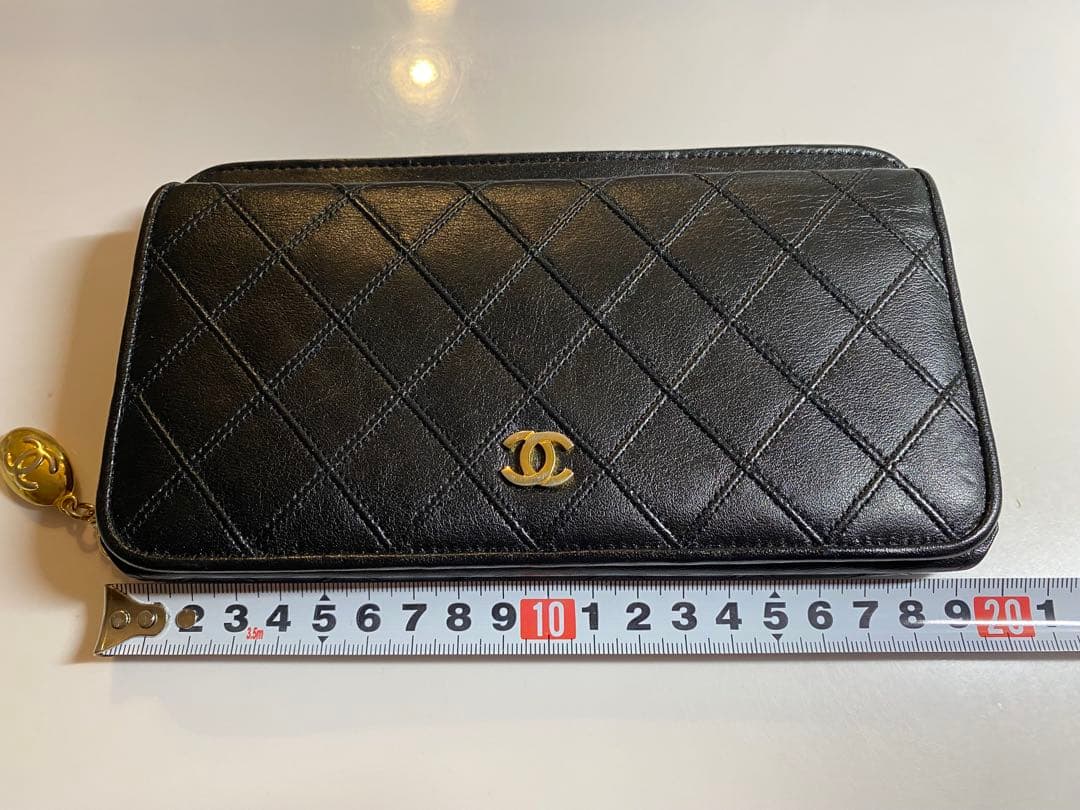 CHANEL ヴィンテージ長財布　黒