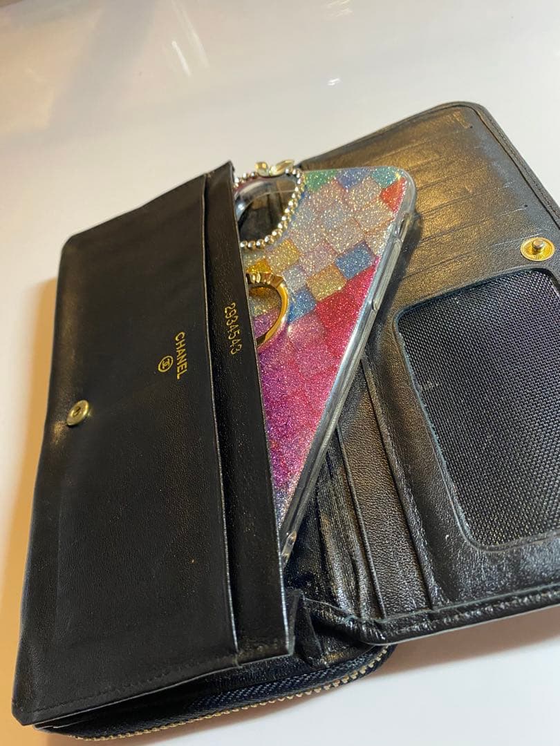 CHANEL ヴィンテージ長財布　黒