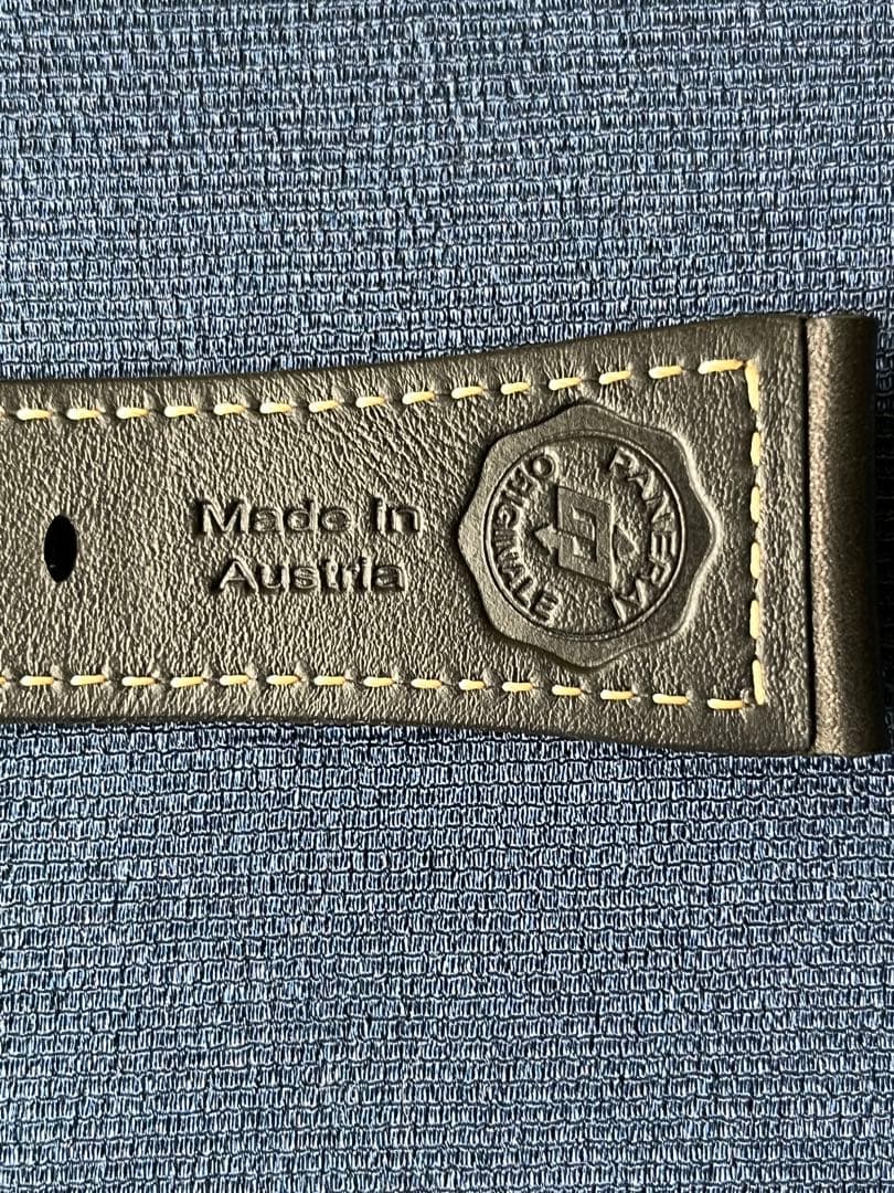 PANERAI レザー 時計ベルト 黒 ラジオミール