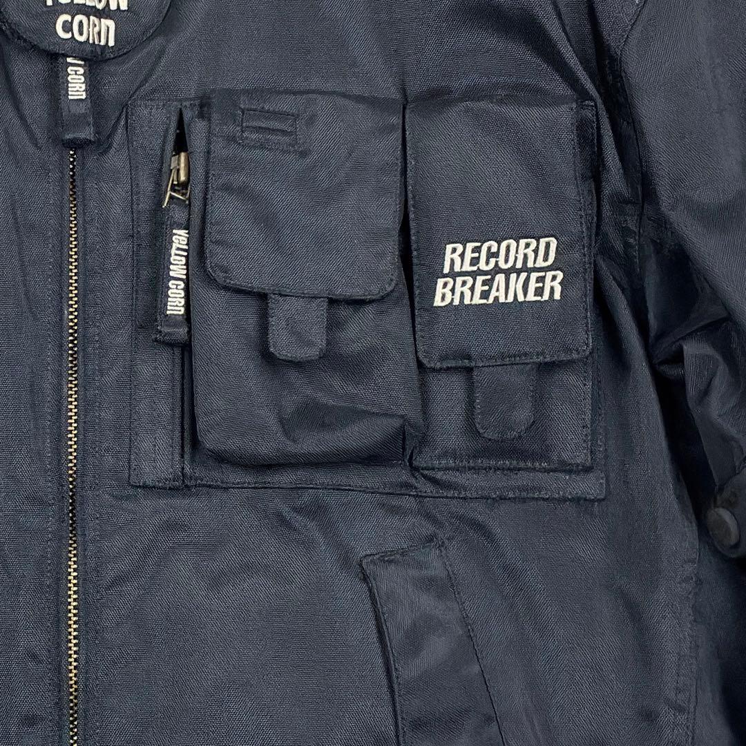 美品　イエローコーン　ナイロン　バイカージャケット　プロテクター付き　L　黒