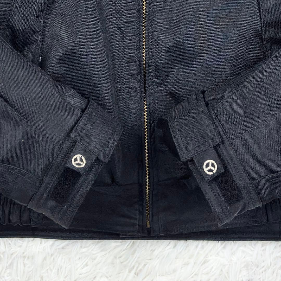 美品　イエローコーン　ナイロン　バイカージャケット　プロテクター付き　L　黒