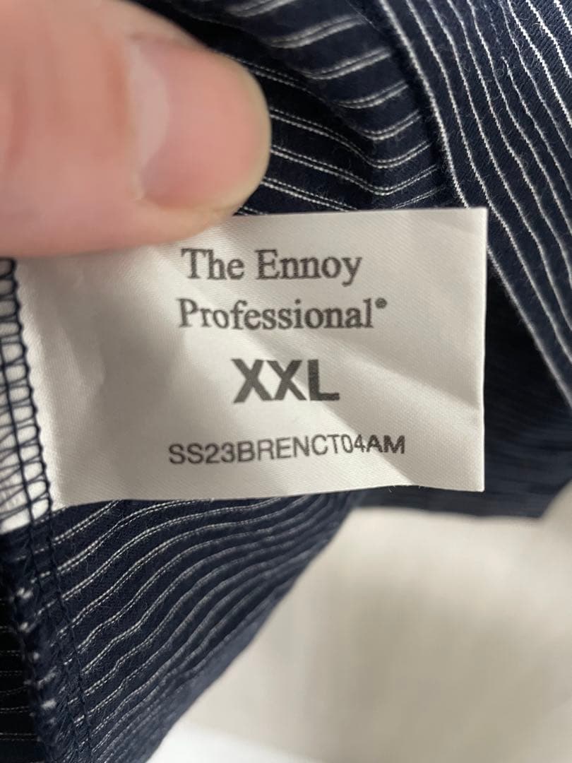 トップス ENNOY L/S BORDER T-SHIRT NAVY