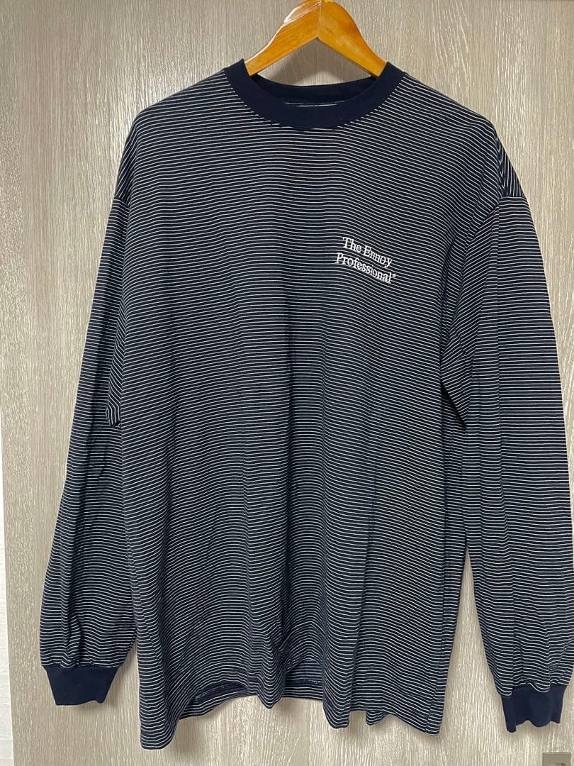 トップス ENNOY L/S BORDER T-SHIRT NAVY