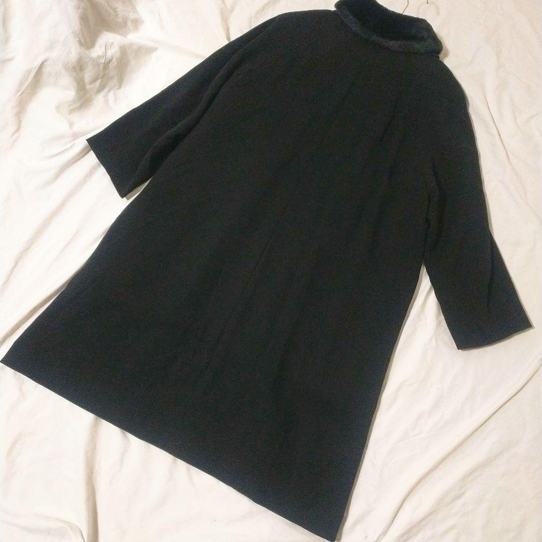 東京ソワール ロングコート ライナー、ファー取り外し可能 大きいサイズ 17 黒