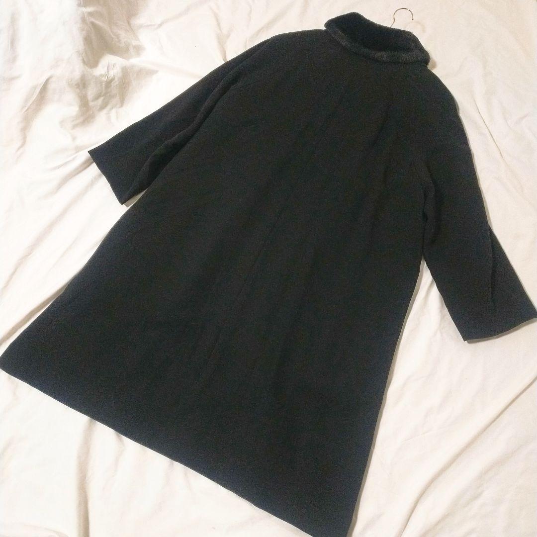 東京ソワール ロングコート ライナー、ファー取り外し可能 大きいサイズ 17 黒