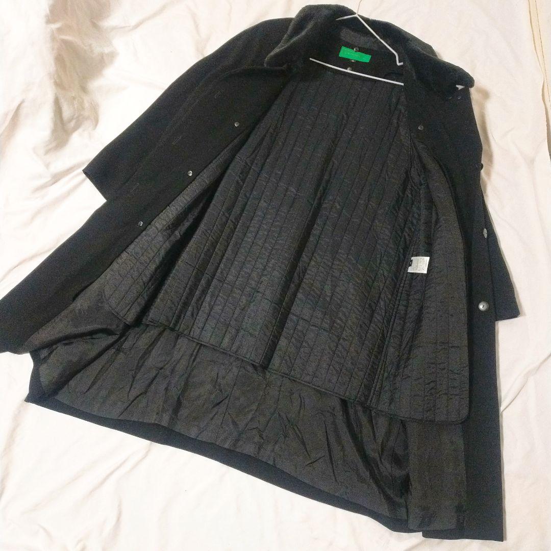 東京ソワール ロングコート ライナー、ファー取り外し可能 大きいサイズ 17 黒