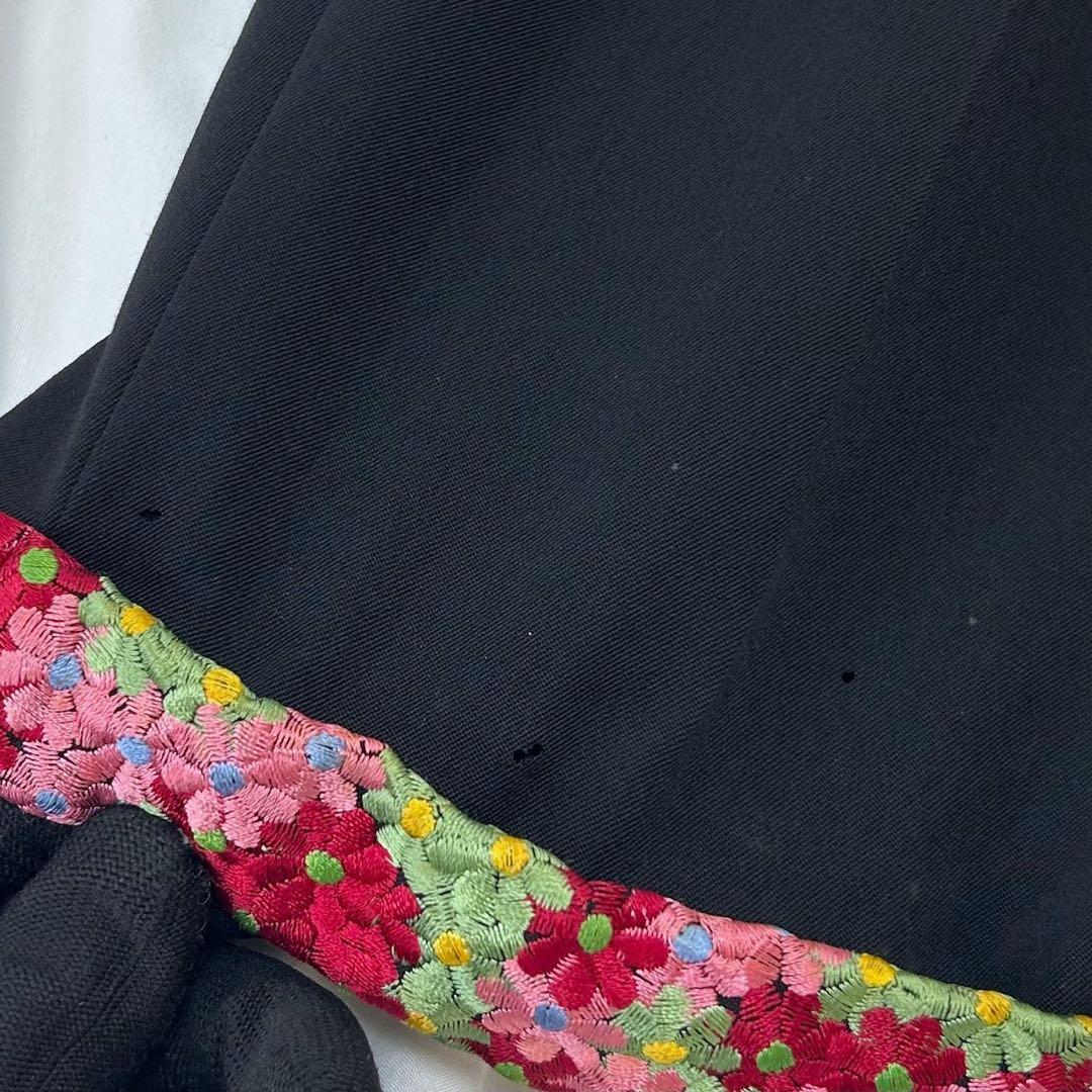 COMME des GARCONS HOMME 田中オム 裾 花柄 刺繍　ズボン