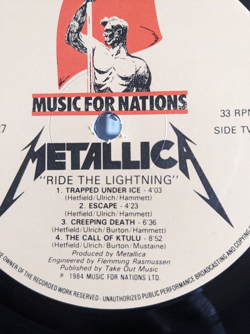 llica Ride The Lightning LPレコード