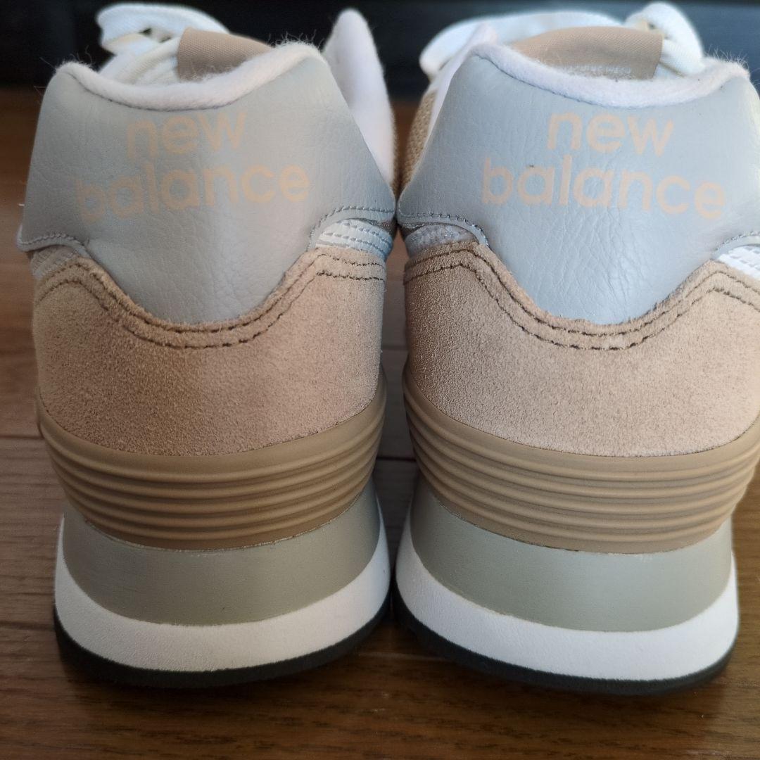 【年始限定値下げ】ニューバランス WL574 24.5cm ベージュ × ピンク