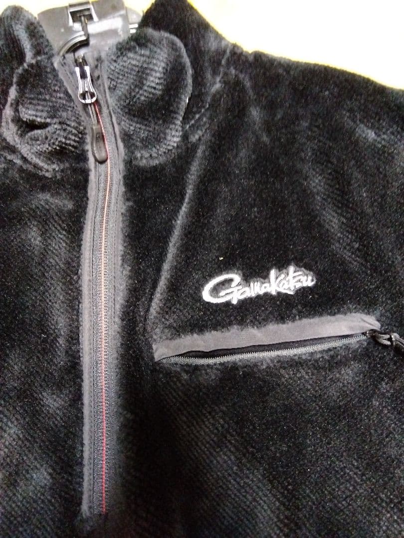 がまかつ　防寒対策　防寒シャツ　防寒フリースジップ　 L ブラック