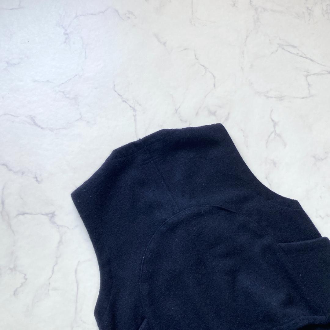 キャピタル アシンメトリー ウールベスト ネイビー XS