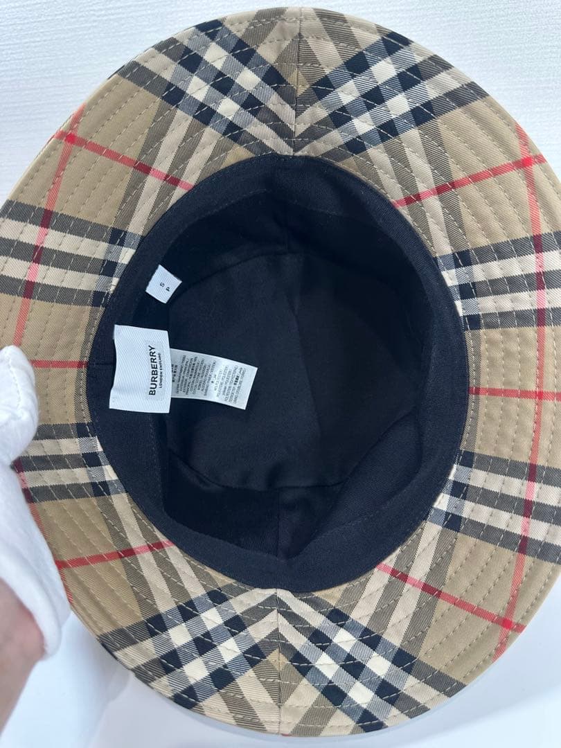 BURBERRY 【新品未使用】チェック柄 バケットハット サイズS