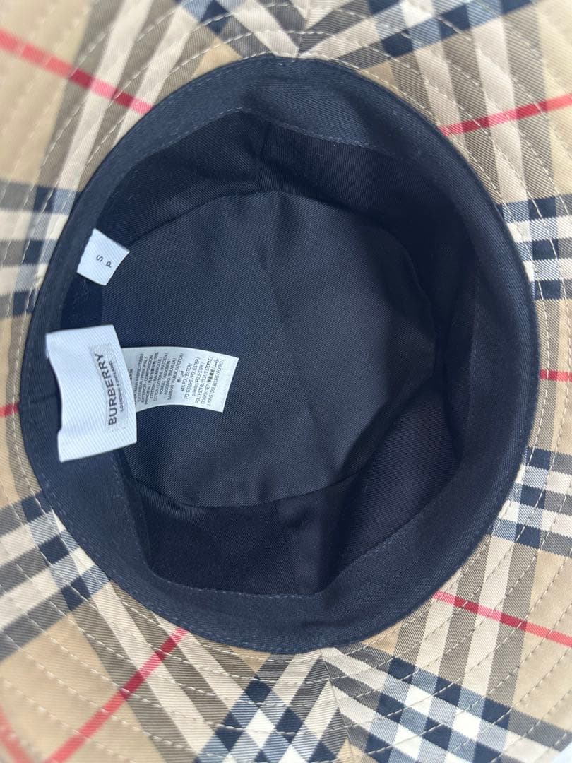 BURBERRY 【新品未使用】チェック柄 バケットハット サイズS
