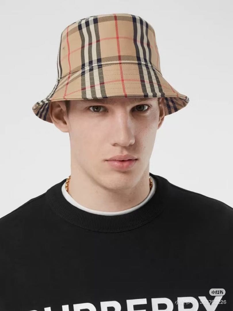 BURBERRY 【新品未使用】チェック柄 バケットハット サイズS