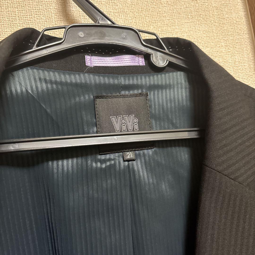 21号 レディース スーツ シャツ2枚付き はるやま ViVi 大きいサイズ