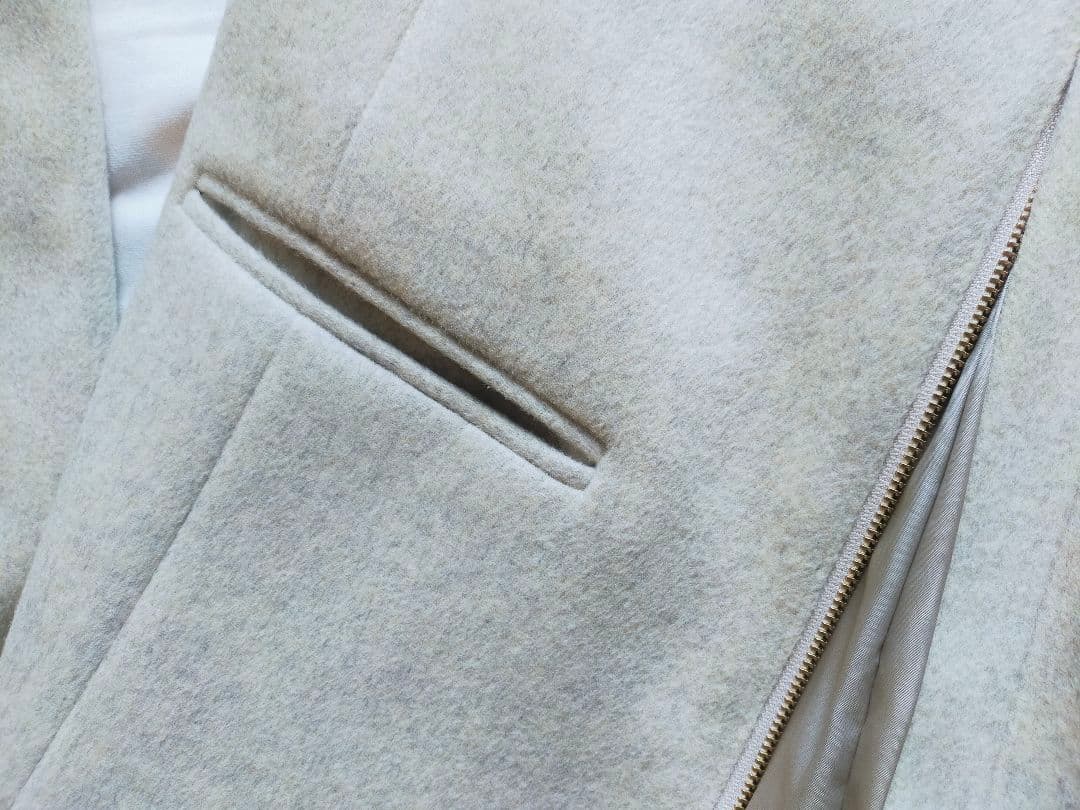 IENA イエナ二重織　フードコート 取り外し可能 生成り34 49500円