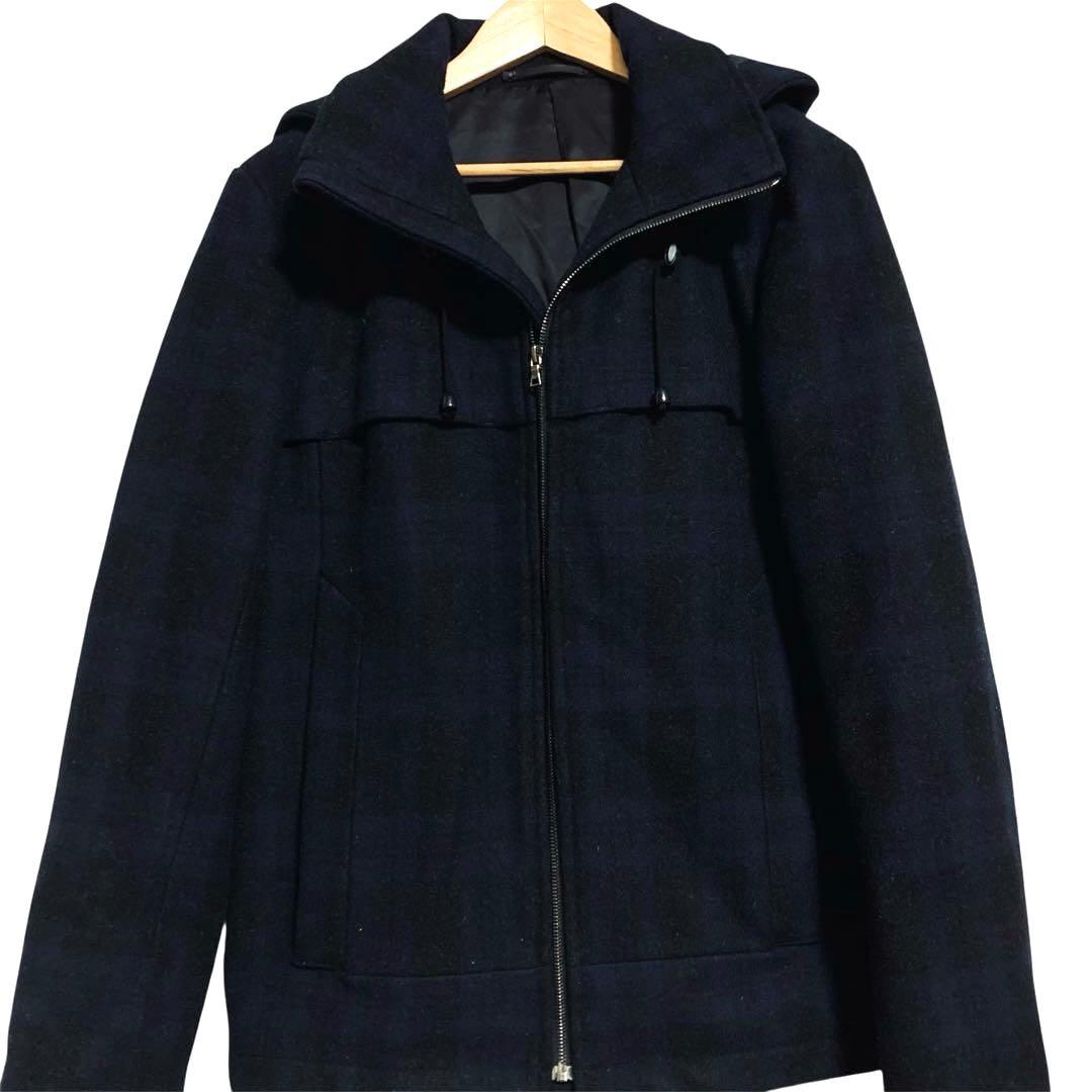 PS Paul Smith チェック ウールメルトン フーディージャケット