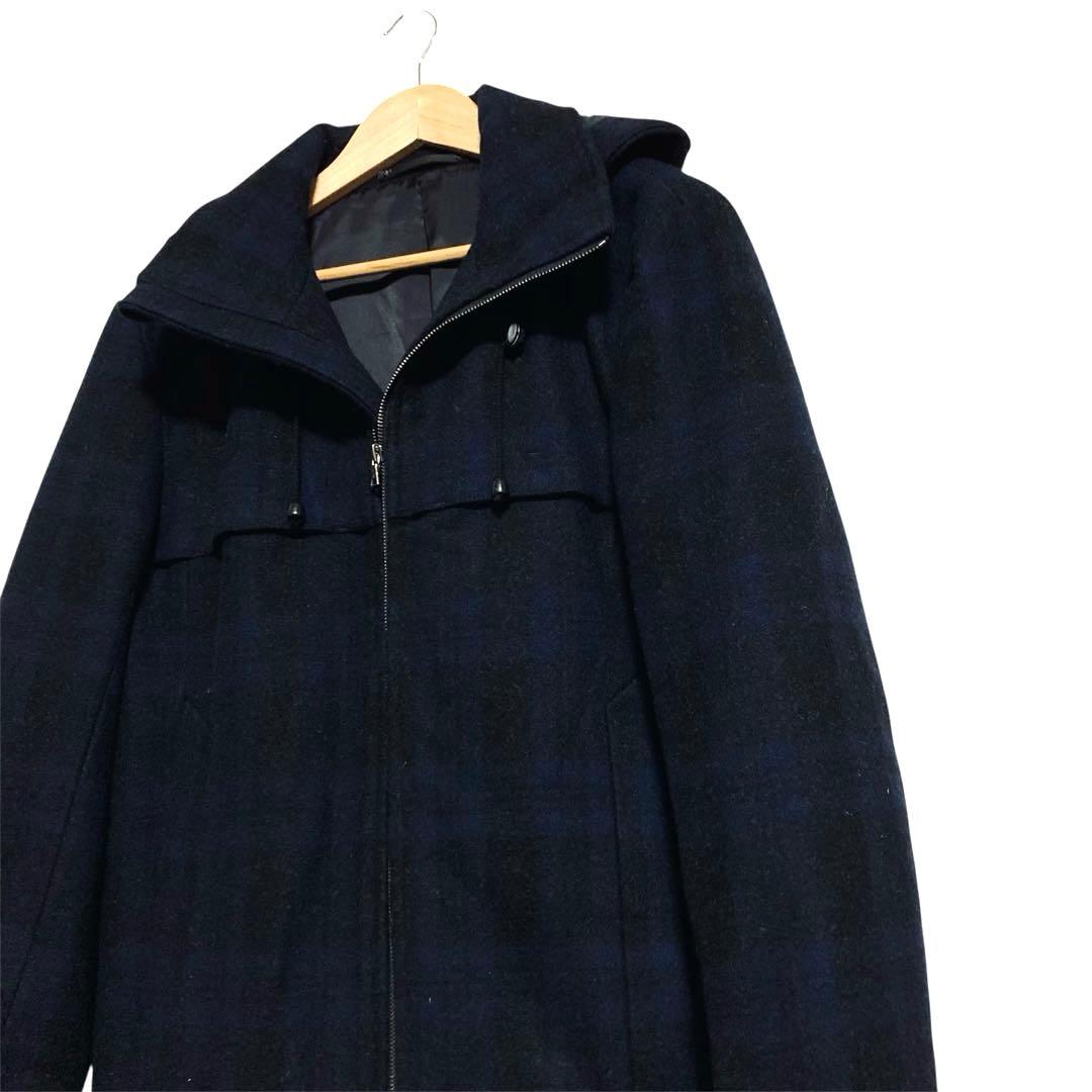 PS Paul Smith チェック ウールメルトン フーディージャケット