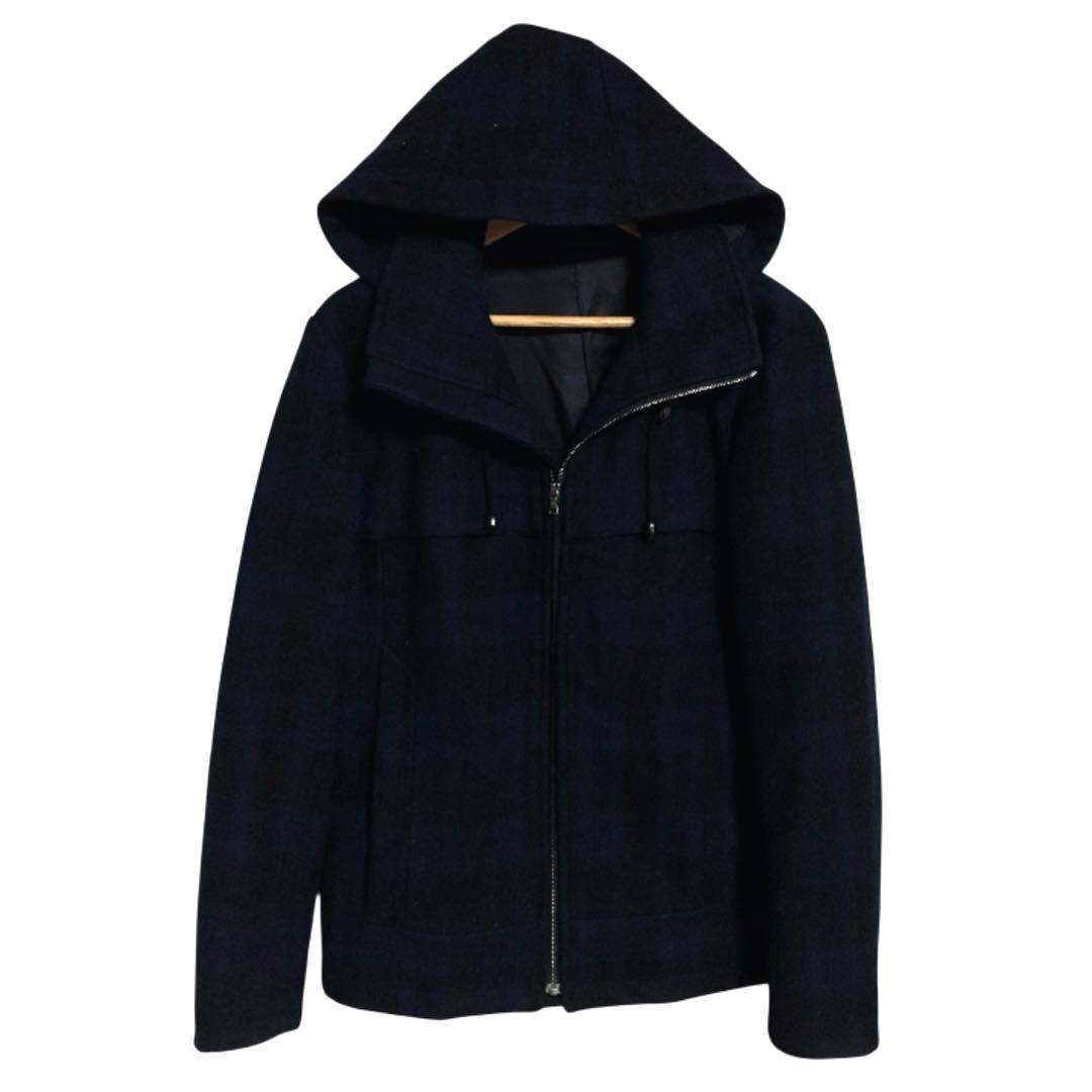 PS Paul Smith チェック ウールメルトン フーディージャケット