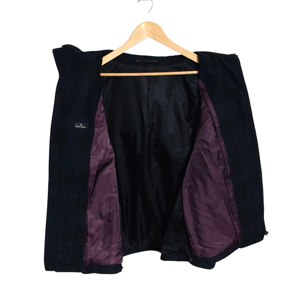 PS Paul Smith チェック ウールメルトン フーディージャケット