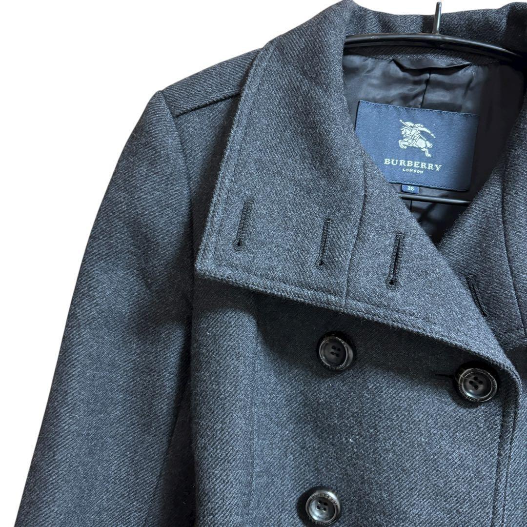 極美品！ BURBERRY LONDON スタンドカラー 2way ウールコート