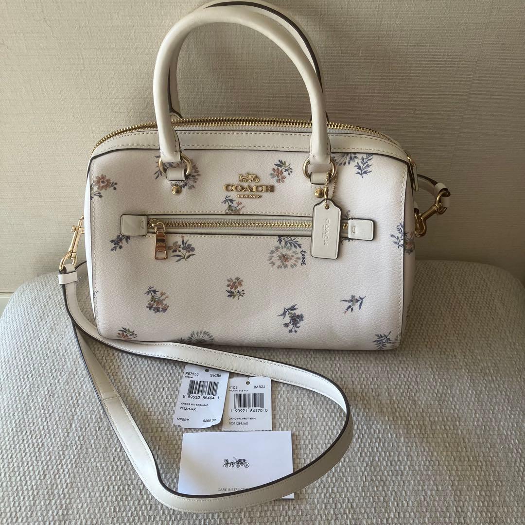 COACH フラワープリント ショルダーバッグ　コラ