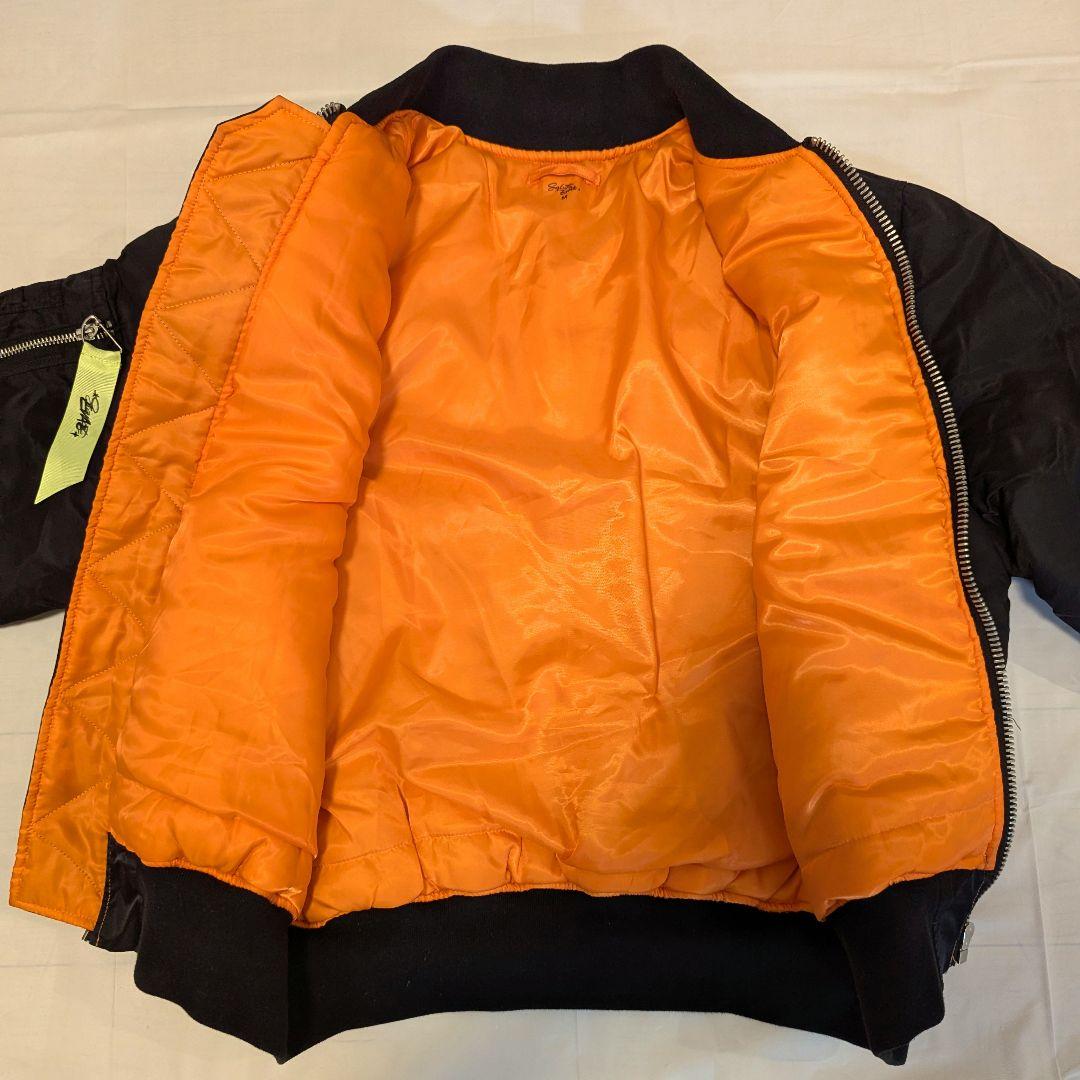 【激レア】SALUTE サルーテ MA-1 マルチポケット 背面ロゴ刺繍 黒 M