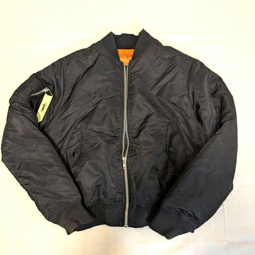 【激レア】SALUTE サルーテ MA-1 マルチポケット 背面ロゴ刺繍 黒 M