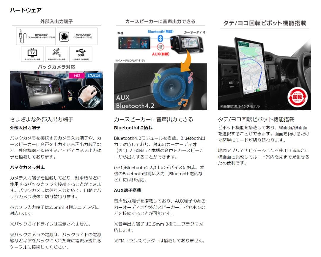 10.1インチ IPS フルセグTV搭載 ポータブルディスプレイオーディオ