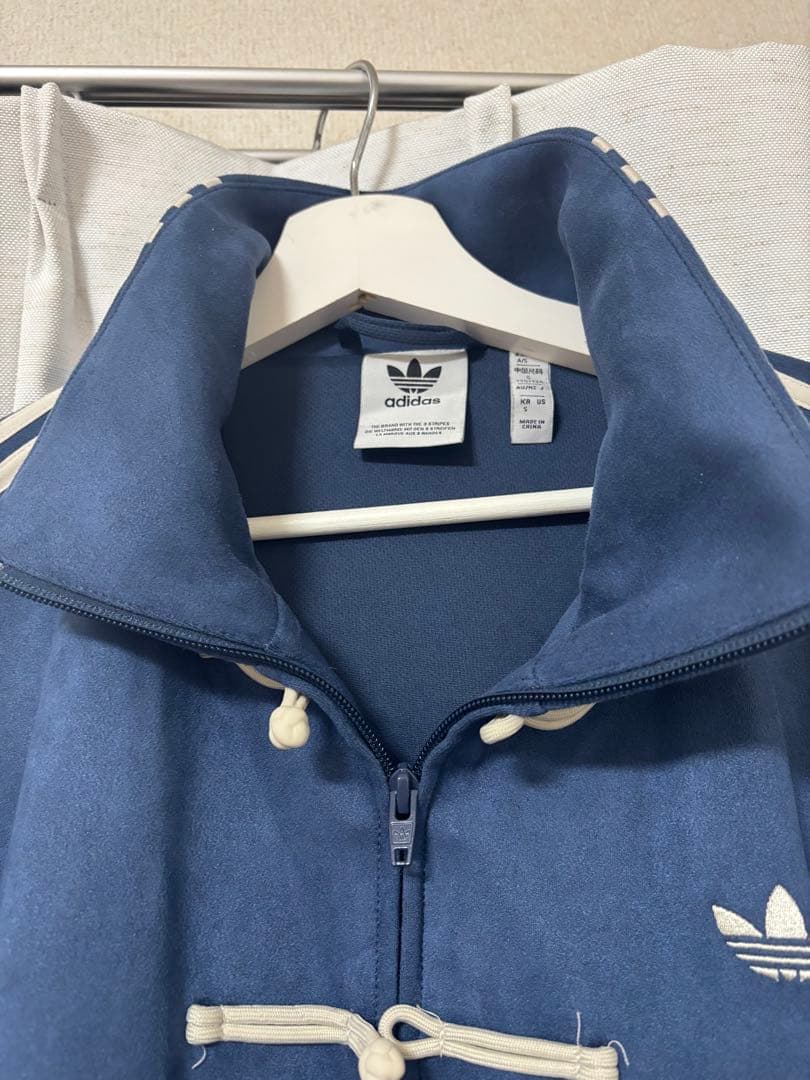 adidas チャイナジャージ ネイビー S
