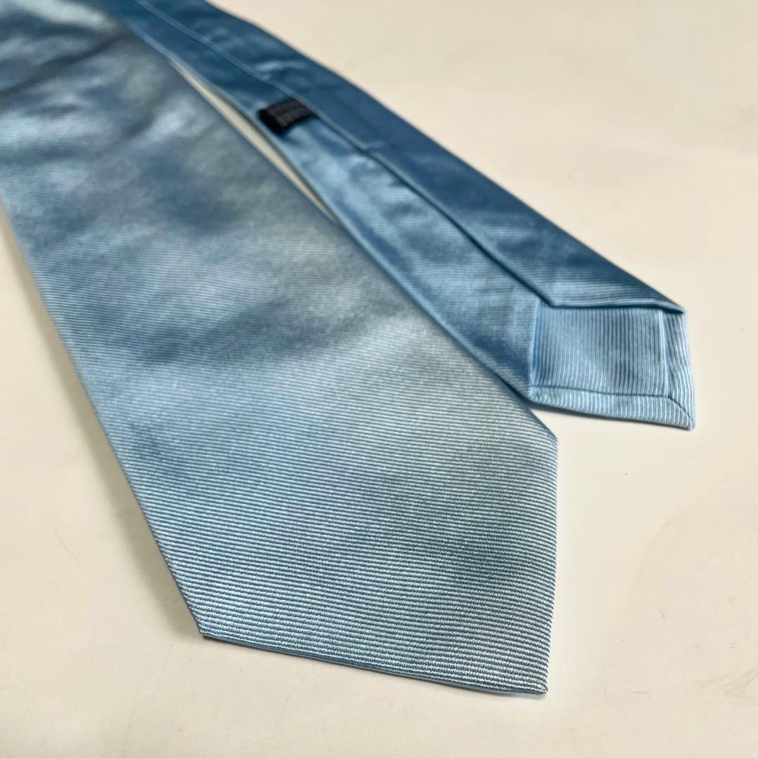 F*u様 アンジェロフスコ セッテピエゲ ネクタイ シルク ライトブルー 美品
