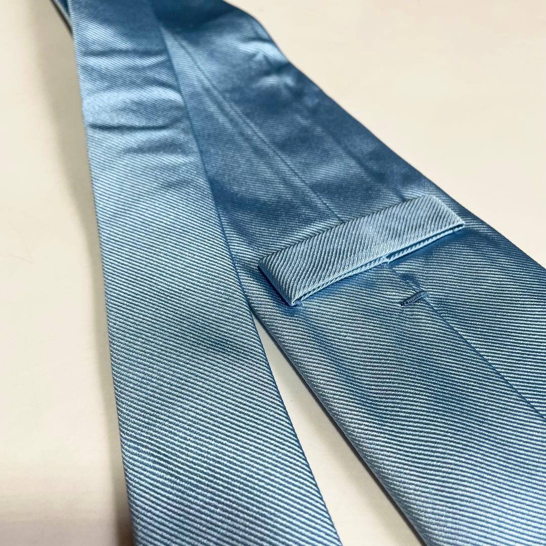 F*u様 アンジェロフスコ セッテピエゲ ネクタイ シルク ライトブルー 美品