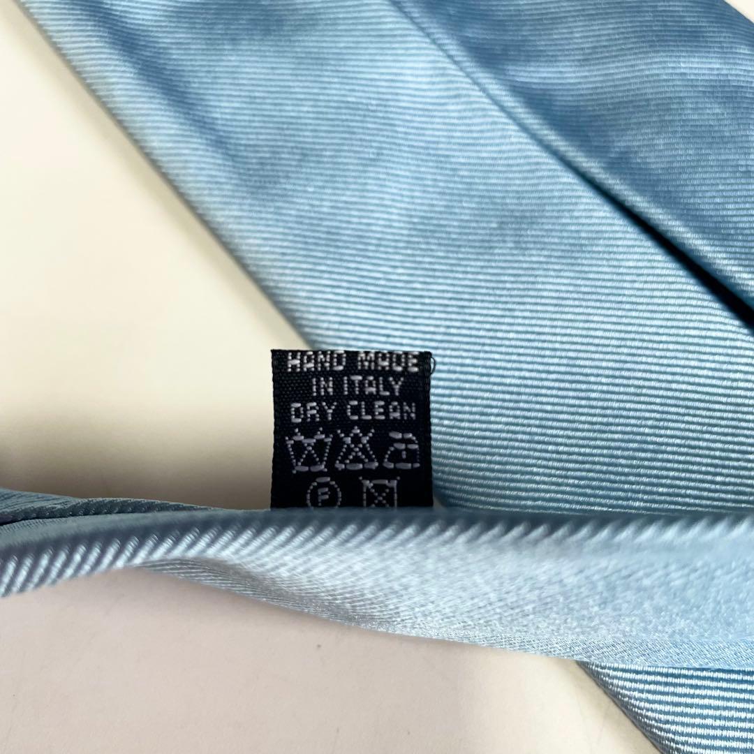 F*u様 アンジェロフスコ セッテピエゲ ネクタイ シルク ライトブルー 美品