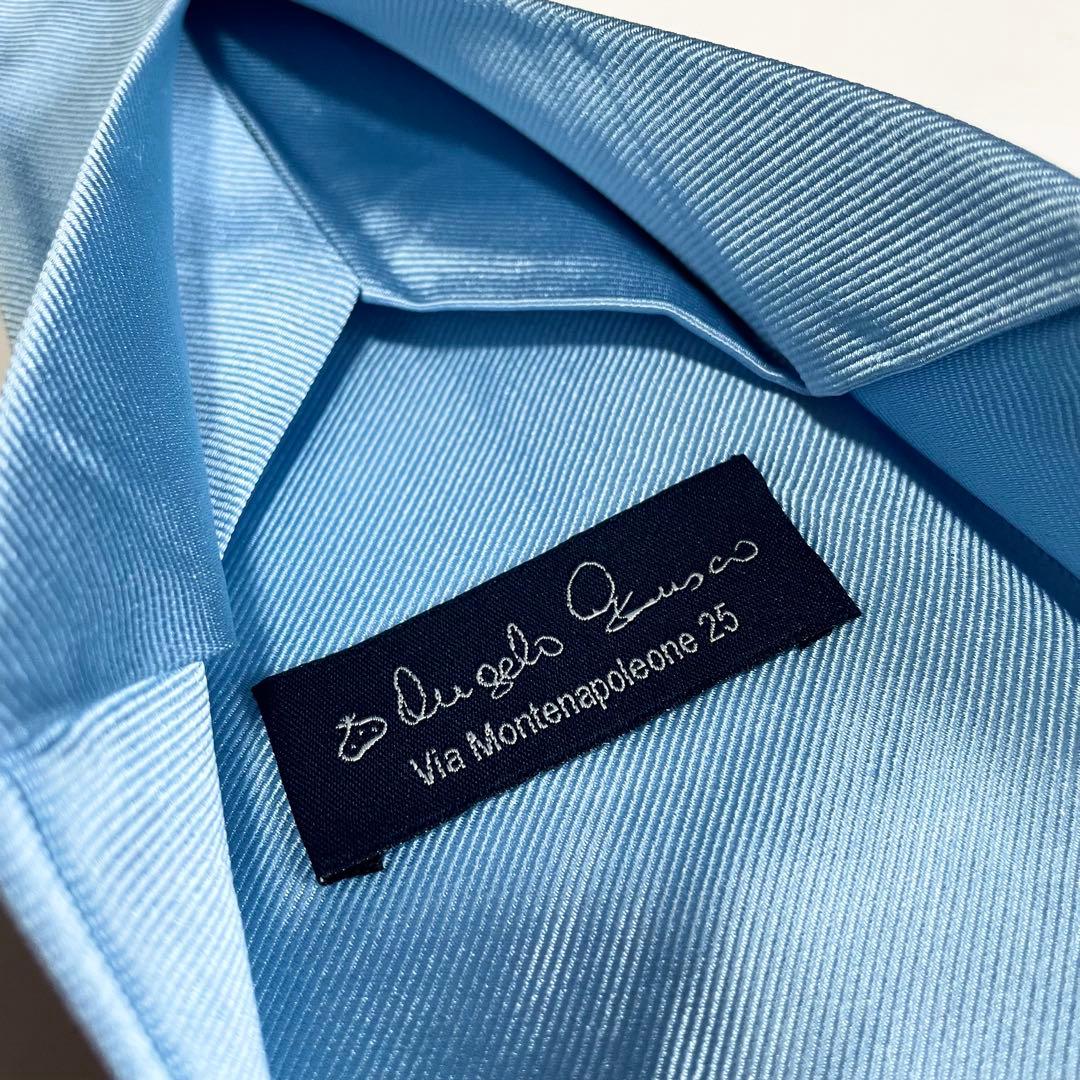 F*u様 アンジェロフスコ セッテピエゲ ネクタイ シルク ライトブルー 美品